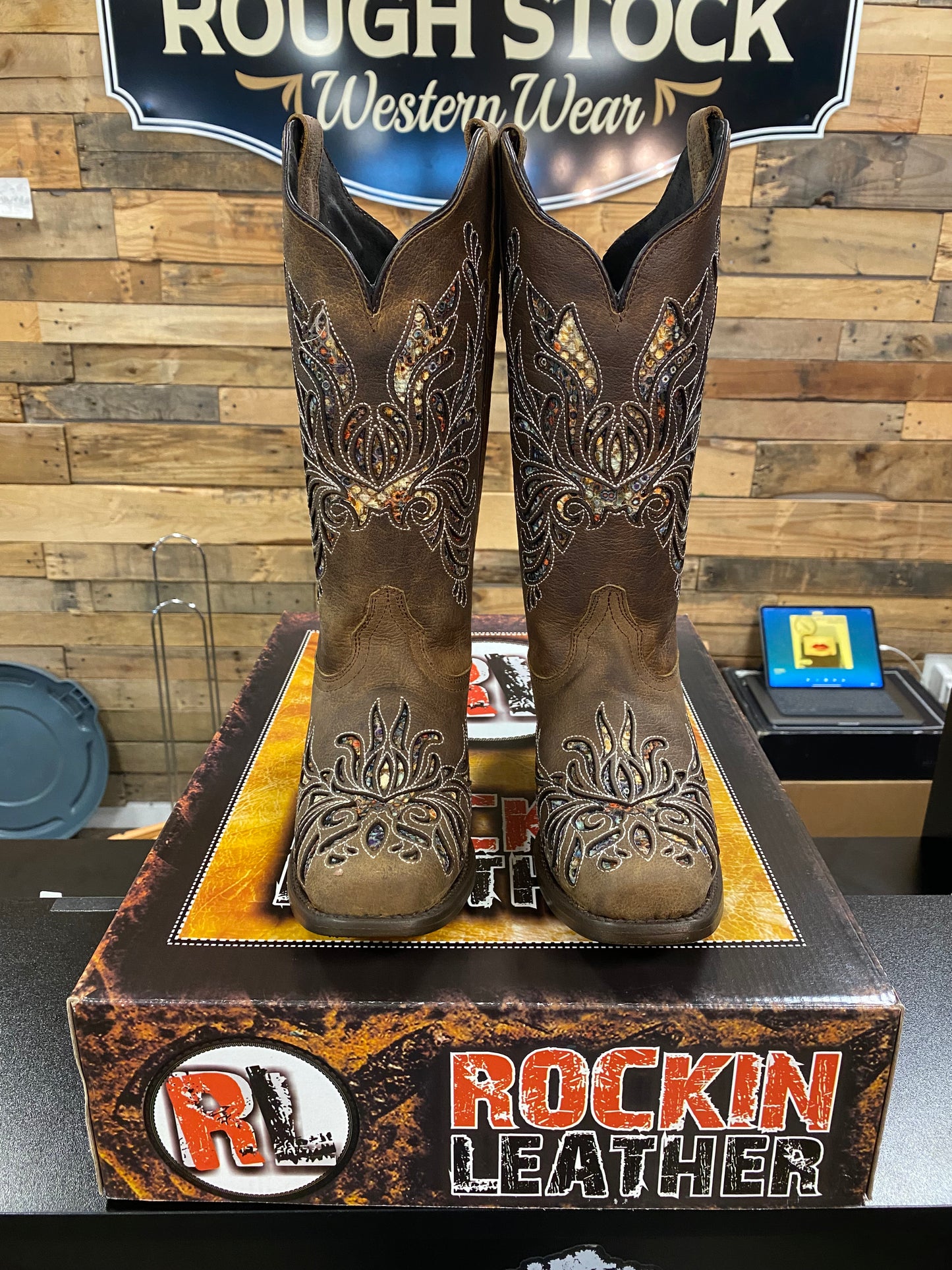 2819 - RockinLeather Women's Narrow Square Toe Western Boot