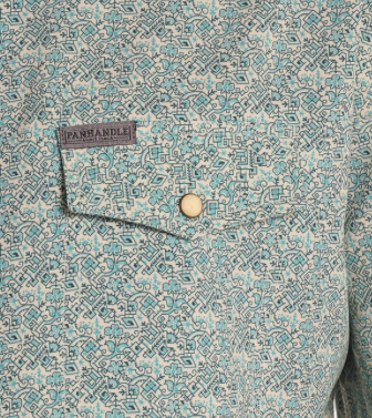 TMN2S04883-PanhandleLS Geo Floral Snap - Turquoise
