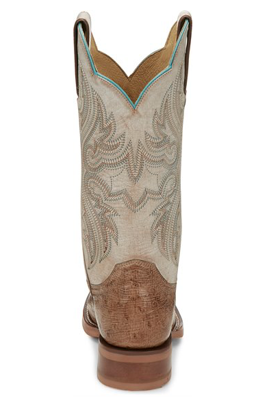 JE700 - Justin Women's Willa Boot - Tan Smooth Ostrich
