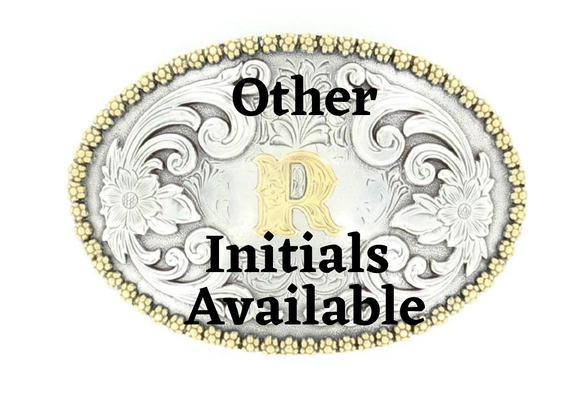 37072 - Nocona Belt Co. - Nickel Name Initial Buckle