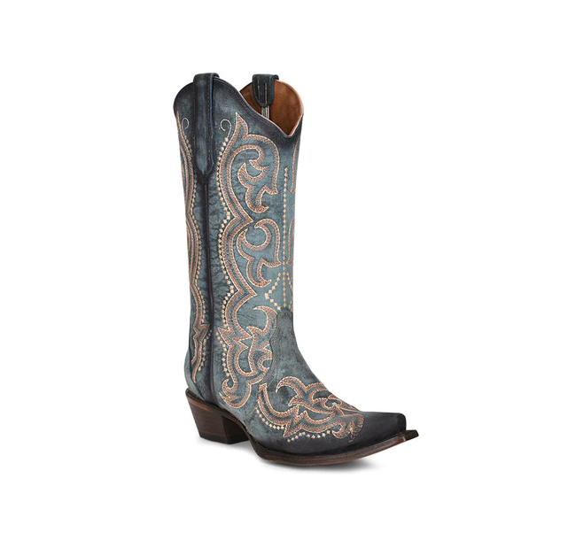 L5869 - Circle G Women's LD Blue Jean Embroidery & Traid Boot