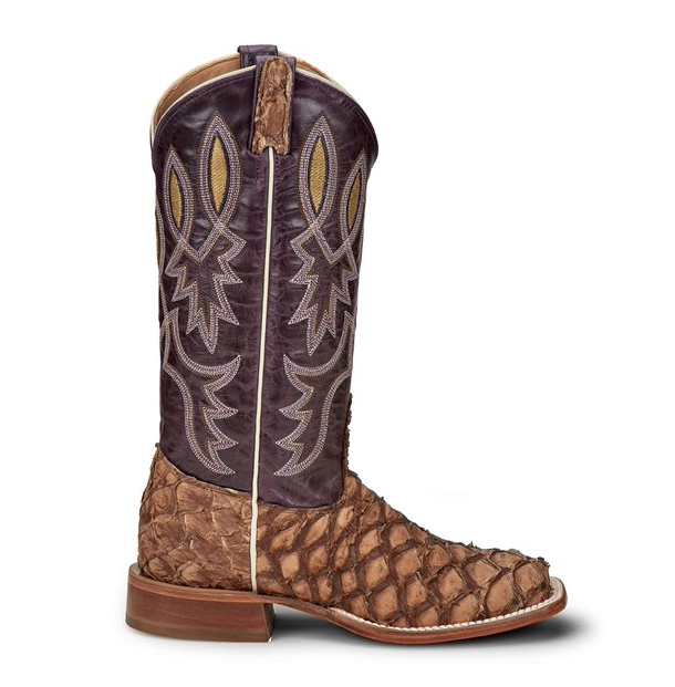 SA6054 - Tony Lama Women’s Delora Pirarucu Boot - Chocolate