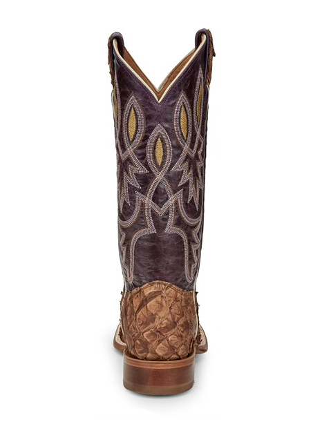 SA6054 - Tony Lama Women’s Delora Pirarucu Boot - Chocolate
