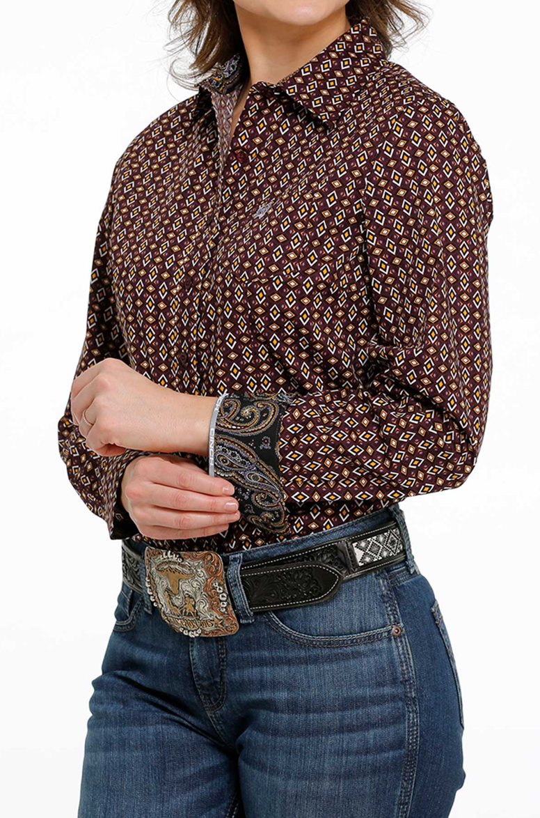 MSW9164194 - Cinch Women's Button-Up Shirt-PUR