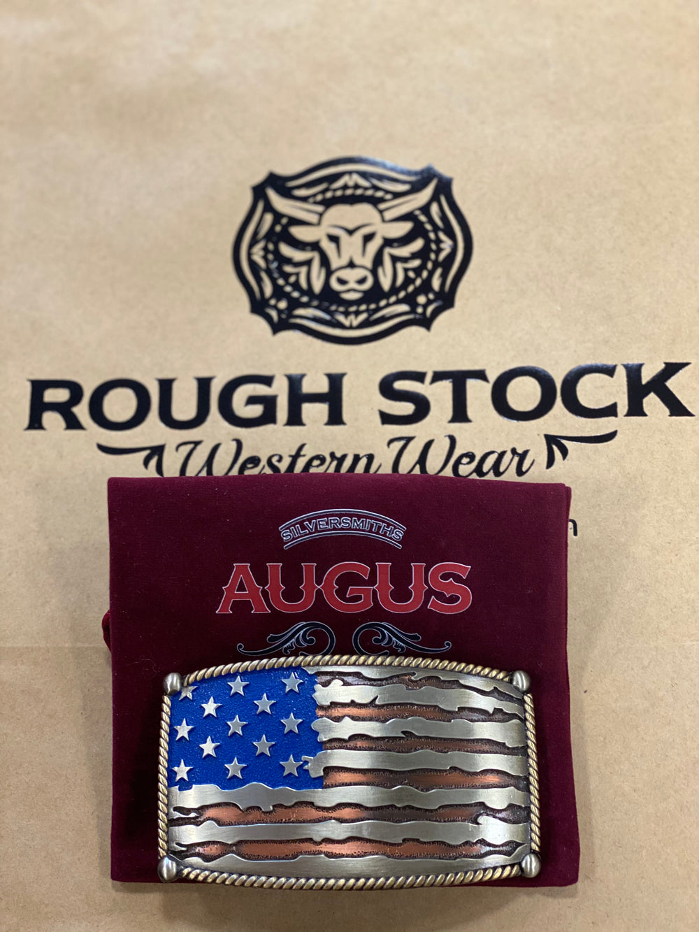 9927BK- AUGUS- Rustic American Flag