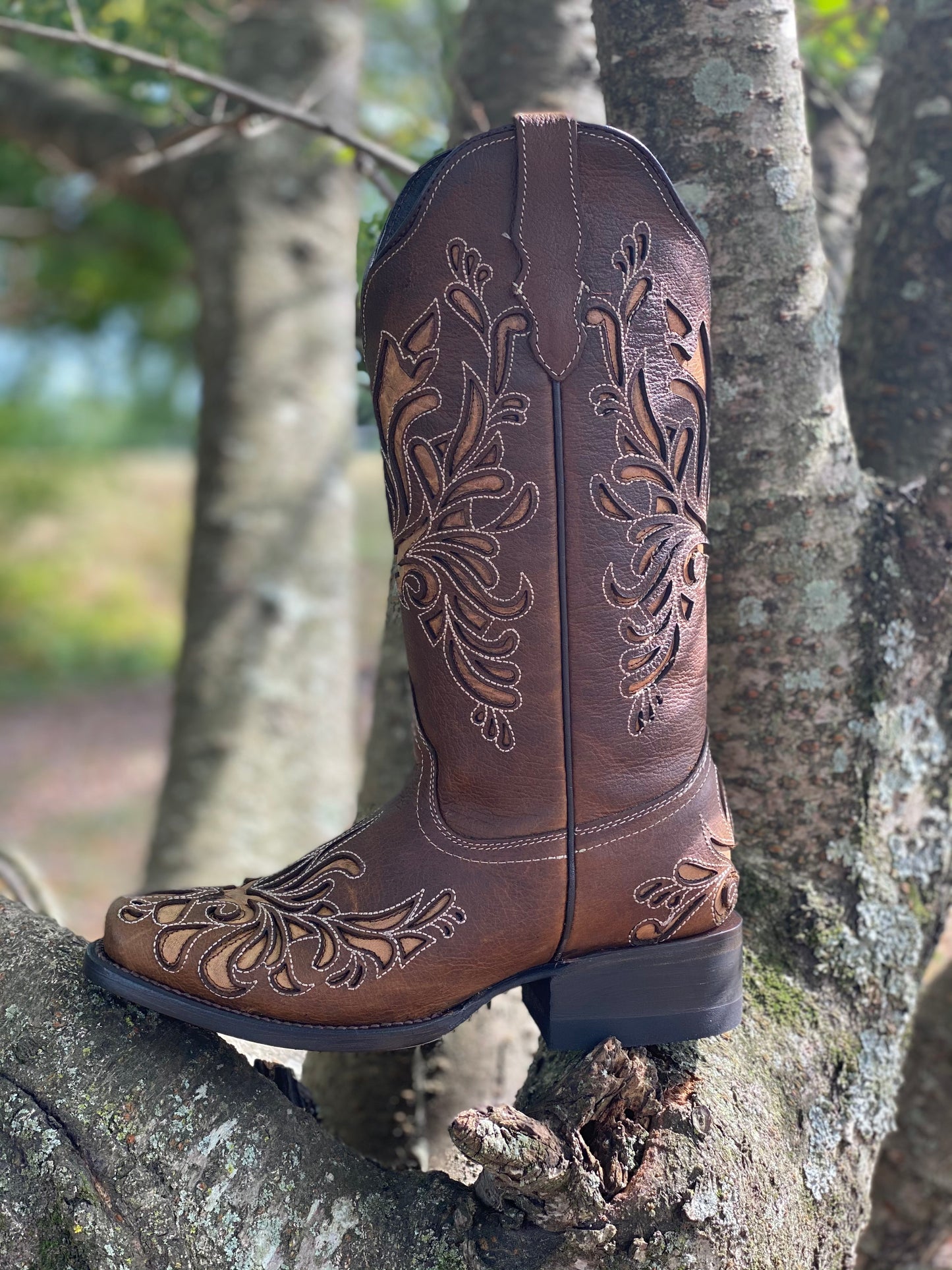 
                  
                    2811 - Rockin Leather Women’s Gaucho Tan Laser Cut Western Boots
                  
                