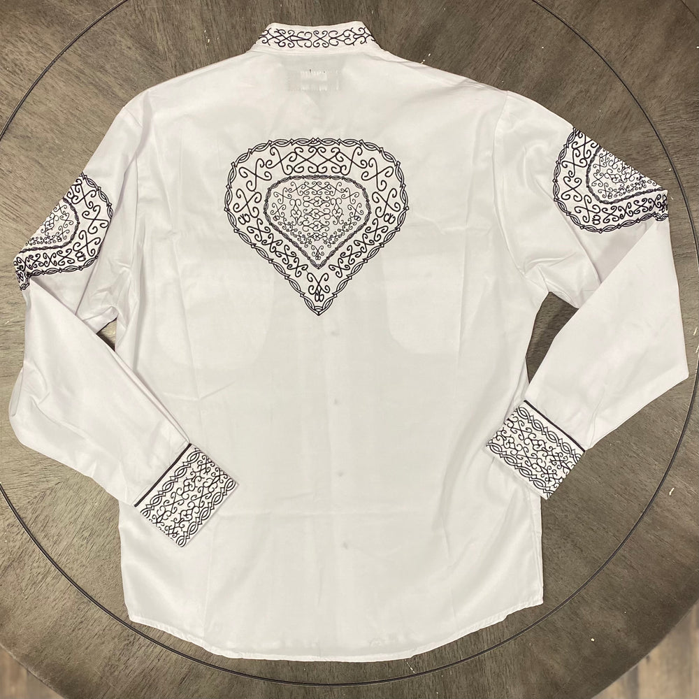 
                  
                    1009 - The American West Men's Embroidered Charro LS Button Shirt - White
                  
                