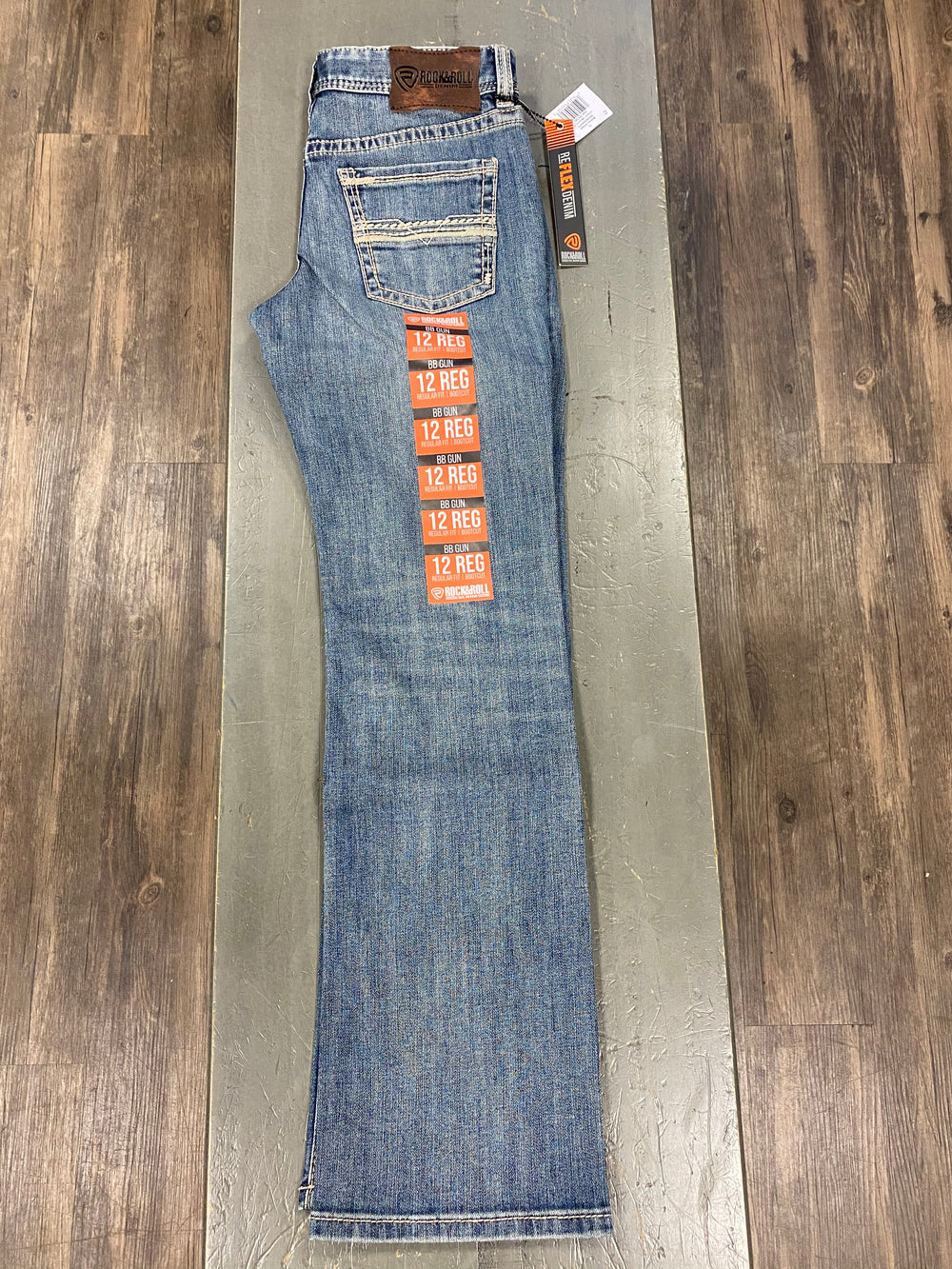 BB02BD04375 - Rock&Roll Denim Boy's Regular Fit BB Gun Bootcut Jeans