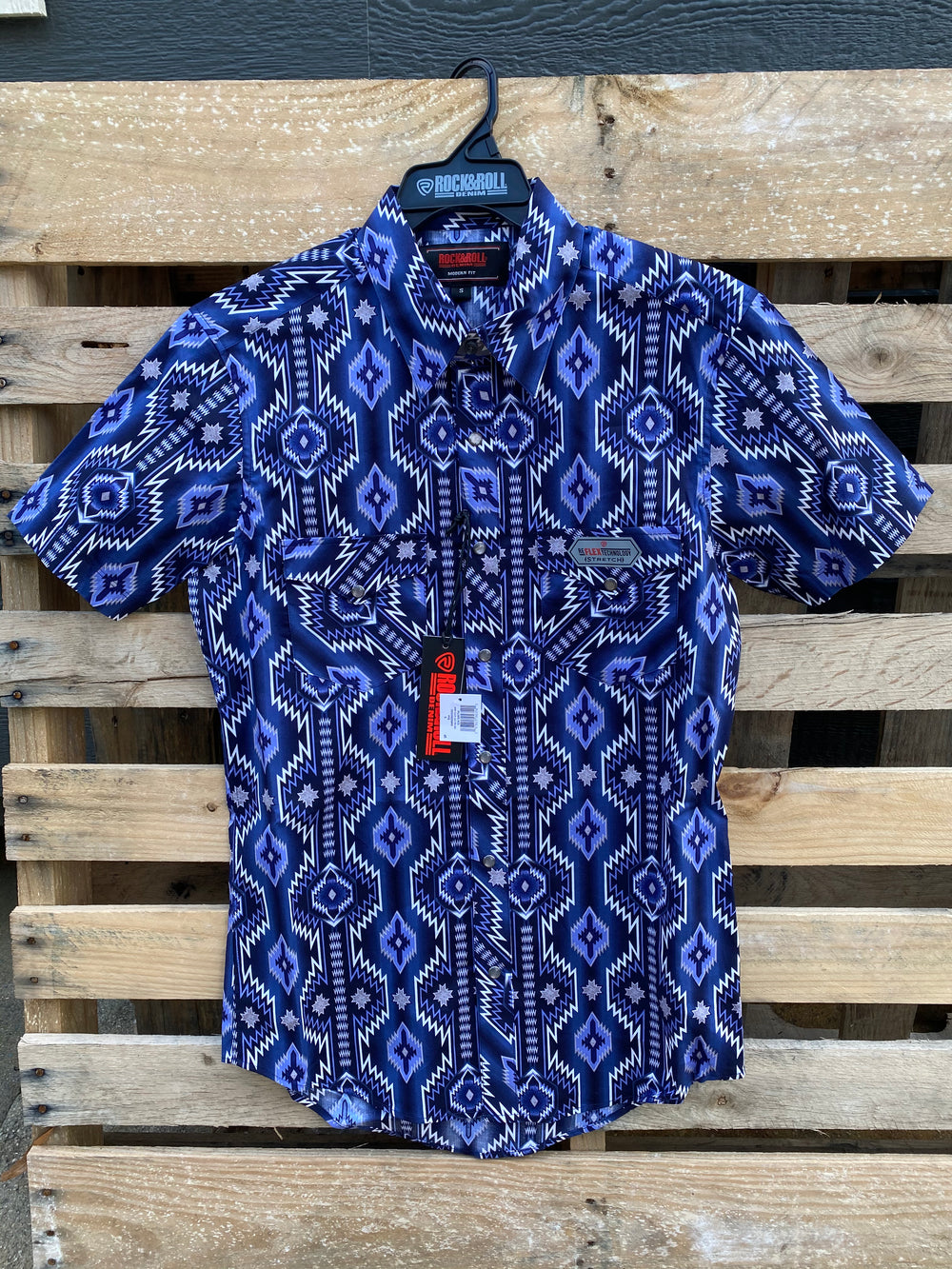 BMN3S03342 - Aztec Blue - Rock And Roll Denim