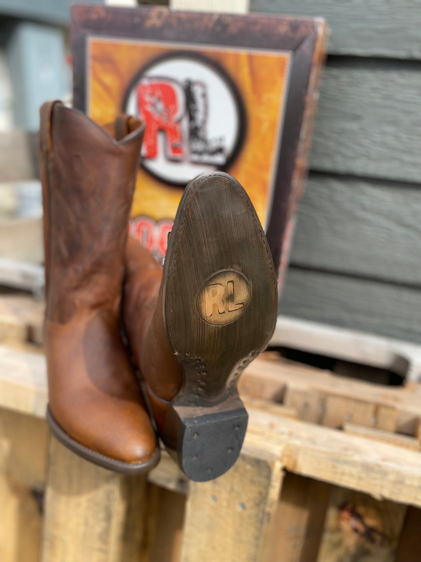 
                  
                    1811- Rockin Leather Men's Round toe Boots- Cognac Brown
                  
                