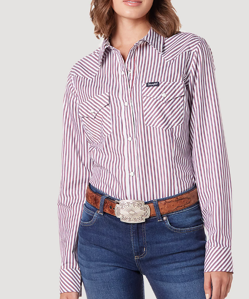 
                  
                    112336526 - Wrangler Women’s Retro LS Striped Western Snap Top - Stripe
                  
                