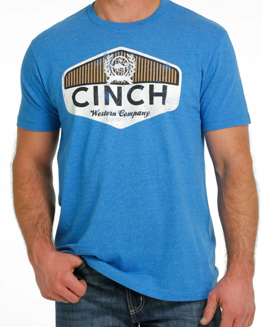 MTT1690556 - Cinch Men's Camp Tee- Heather Blue