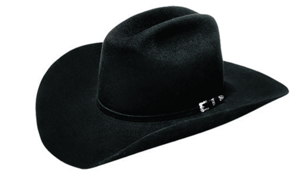 M37881541- MHT Cattleman Crown Felt Hat - Denton - Black