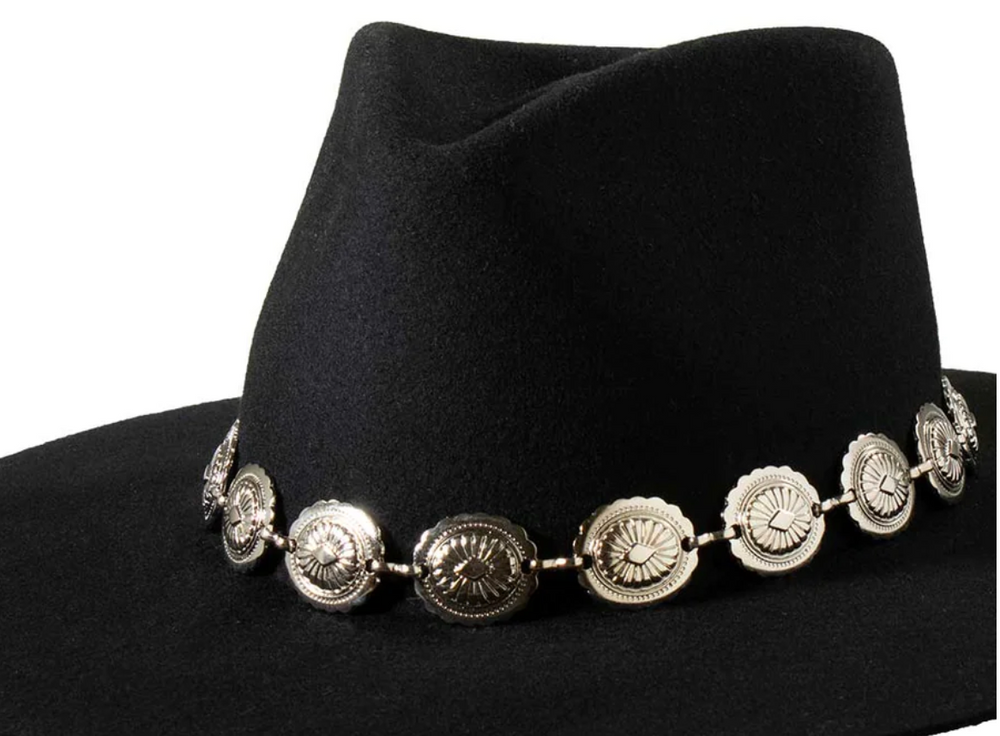 D74001436 - 3D Concho Hat Band - Silver