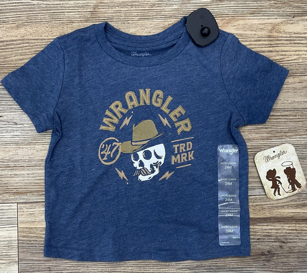 112350080 - Wrangler® Infant  Boys SS Tee- Navy Heather