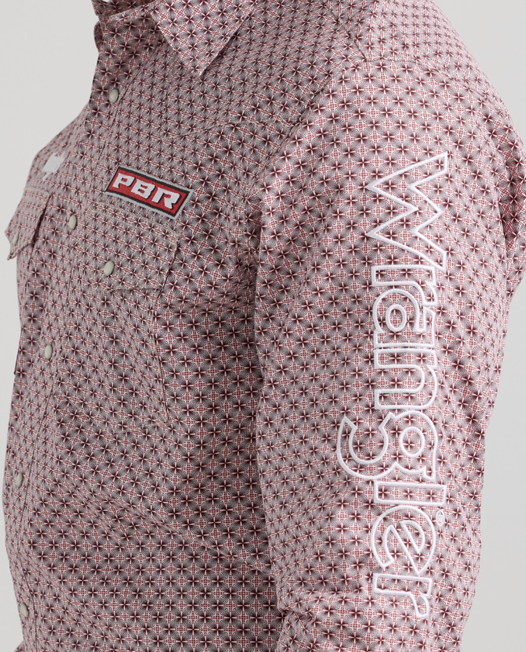 
                  
                    112352655- Wrangler Men's Wrangler PBR - Red Geometric
                  
                