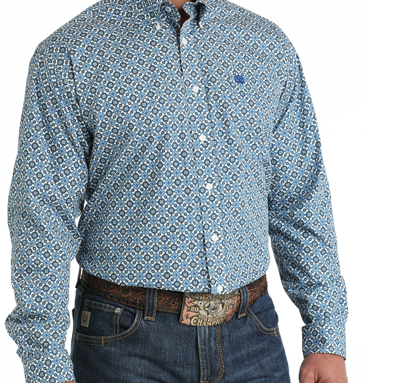 
                  
                    MTW1105794- Cinch Men's Geo Print- White
                  
                