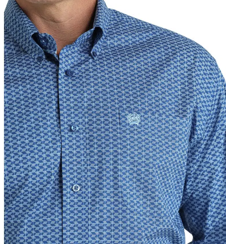 
                  
                    MTW1105795- Cinch Men's Print LS Button - Royal Blue
                  
                