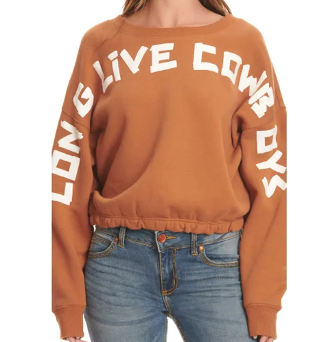 112335659 - Wrangler Women’s Retro Long Live Cowboy Pullover Sweatshirt