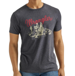 112339557 - Wrangler Men’s SS Tee- Caviar Heather