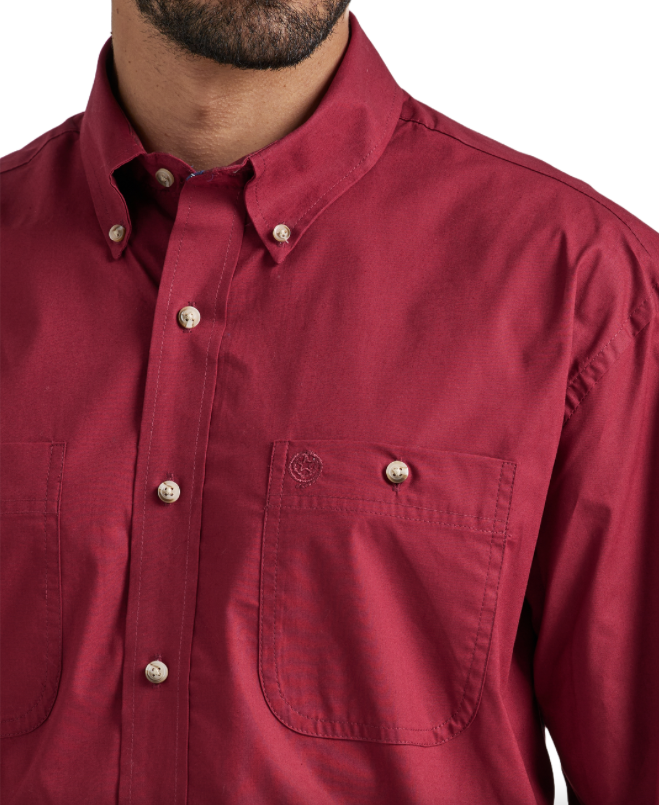 
                  
                    112338105 - Wrangler Men’s George Strait LS Button Down Shirt - Red
                  
                