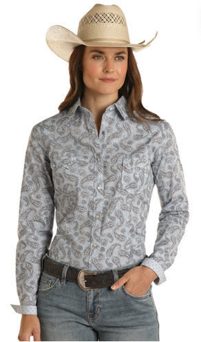 RSWSOSR19J - Rock&Roll Denim Women’s LS Snap shirt