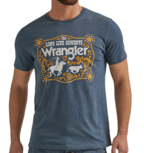 112344111- Wrangler Men's SS Tee- Navy Heather