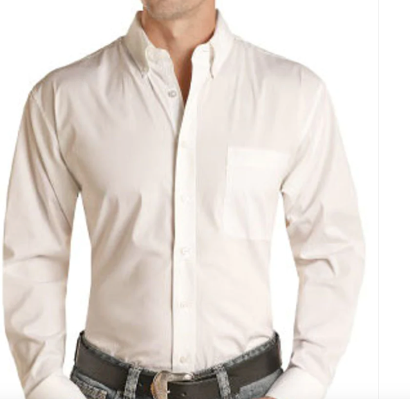 PMB2S03154- Panhandle Men's LS Button- White
