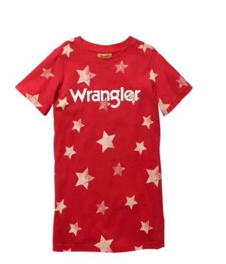 
                  
                    112346571 -Wrangler Girl's Red Stars & Logo Graphic Short Sleeve T-Shirt Dress
                  
                