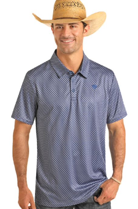 BM51T03962 - Rock & Roll Men's SS Polo- Blue