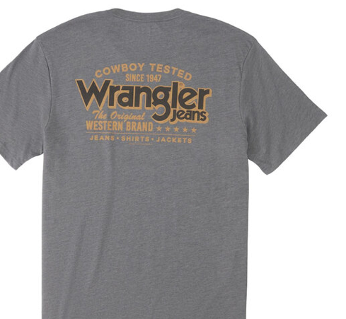 112350042- Wrangler SS Tee- Heather Gray