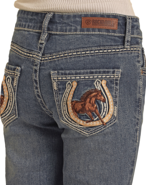 
                  
                    BG4MD04239 - HORSE EMBROIDERED FIT BOOTCUT JEANS
                  
                