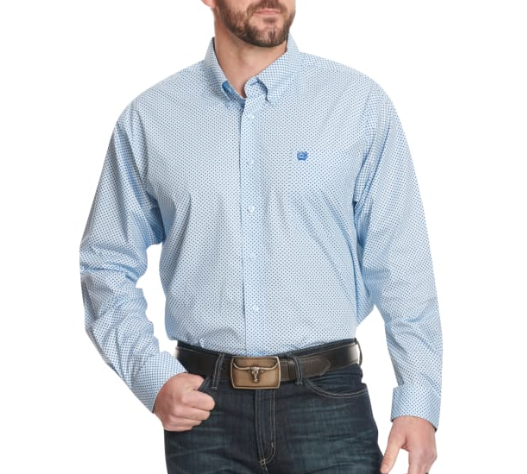 MTW1105798- Cinch Men's Geo Print- Blue