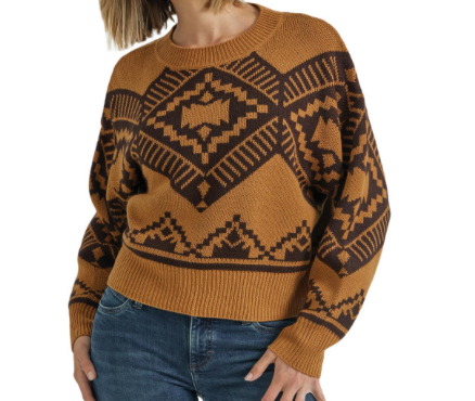 112353001- Wrangler Women's Sweater- Brown