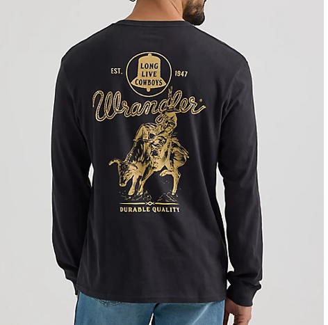 112350076-Wrangler Men's LS Tee- Black
