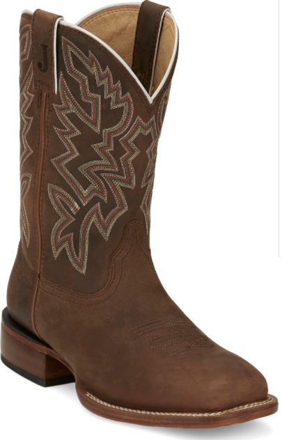 FN7012- Justin's Men's Jackpot Cowhide- Brown