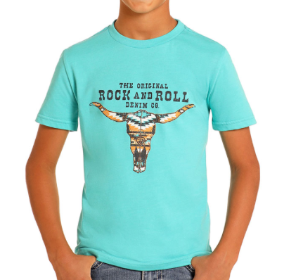 BB21T05046- Rock And Roll Denim Boy's- turquoise