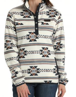 
                  
                    MAK9820019-Cinch Women's South Western Fleece Pullover- Cream
                  
                