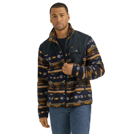 112352970 - Wrangler® Mixed Sherpa Zip Up - Desert Vibe