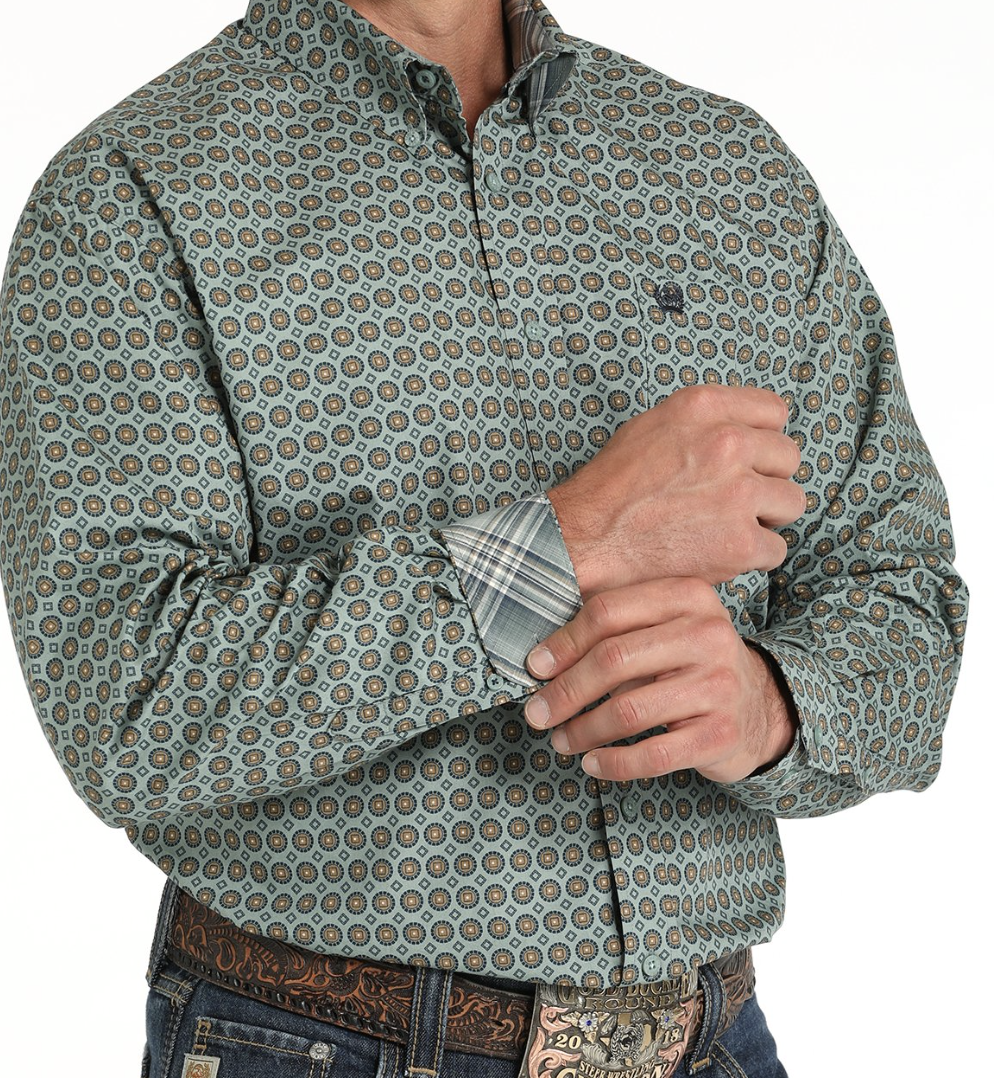 
                  
                    MTW1105812-Cinch Men's Geo Print- Sage
                  
                
