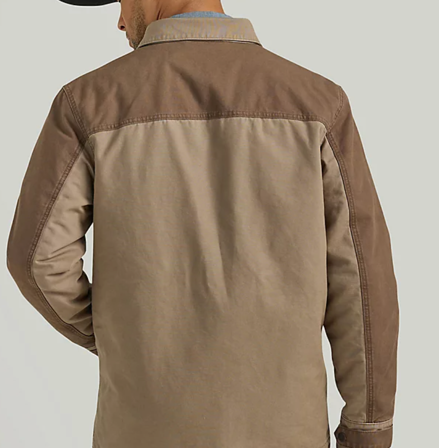 
                  
                    112352968- Wrangler Mixed Canvas Chore Jacket-Sandstone
                  
                