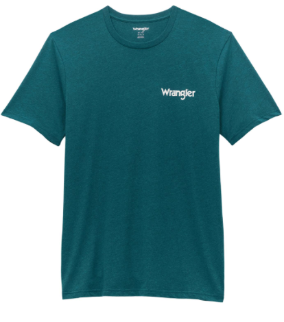 112353937 - Wrangler® Short Sleeve T-shirt - Regular Fit - Cyan Pepper Heather