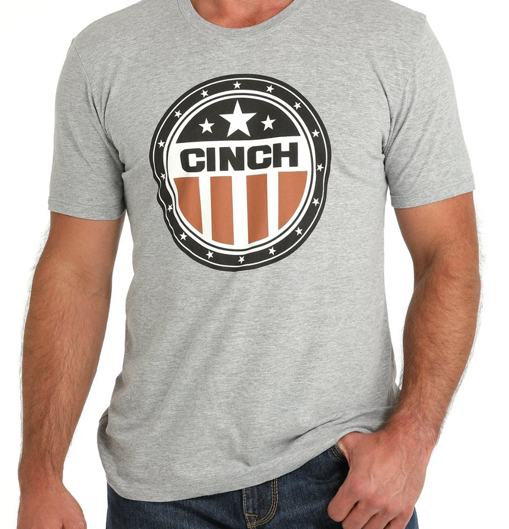 MTT1690647-Cinch Men's Graphic Tee- Grey