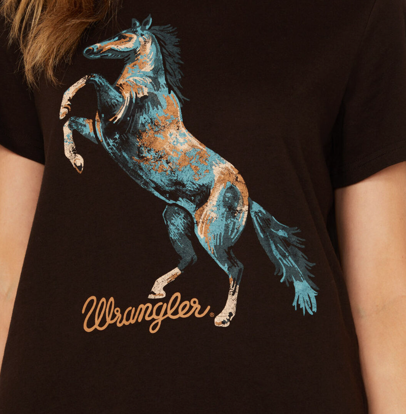 
                  
                    112354358-Wrangler Women's Horse Graphic Tee- Brown
                  
                