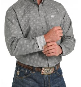 
                  
                    MTW1105818 - MEN'S GEOMETRIC PRINT BUTTON-DOWN WESTERN SHIRT - GRAY
                  
                