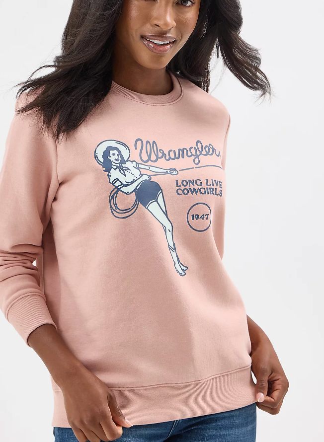 112354458-Wrangler Women's Crewneck -Misty Rose