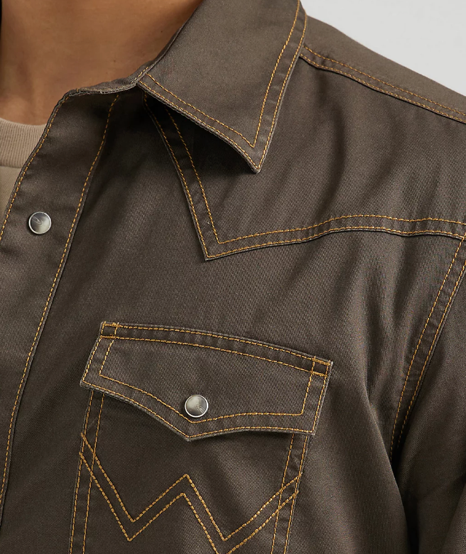 
                  
                    112356597-Wrangler Retro Premium Men's LS- Black Olive
                  
                