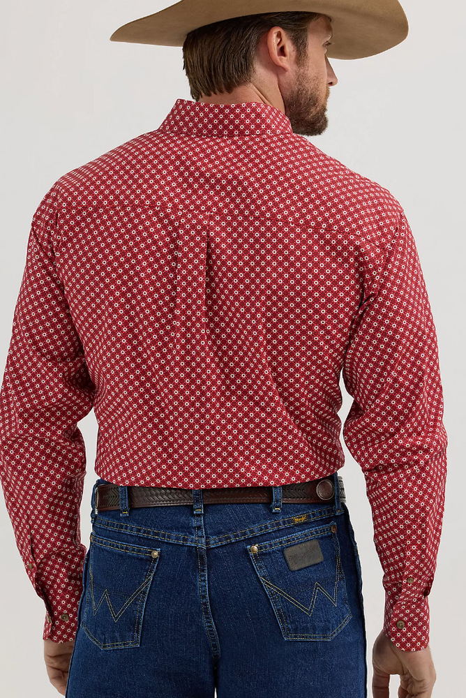 
                  
                    112356601-Wrangler Men's George Strait LS Button Up- Red
                  
                