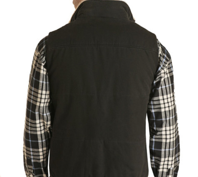 
                  
                    DM98C04087-Powder River Men's Conceal Carry Cotton Vest w/ Heavy Enzyme Wash, Black
                  
                
