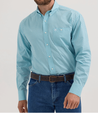 
                  
                    112355323-WRANGLER CLASSIC RELAXED FIT TEAL PRINT - MENS SHIRT
                  
                